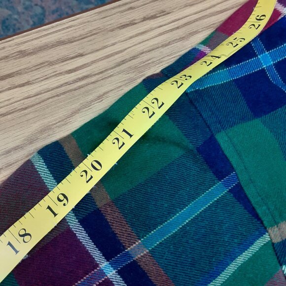 Pendleton Lobo Cotton Wool Blend Green Red Tartan plaid flannel Men's Large USA - Picture 7 of 11